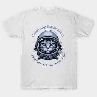 Catstrong Exploration - First Cat to Set Paw on the Moon - I Love cat - 2 T-Shirt